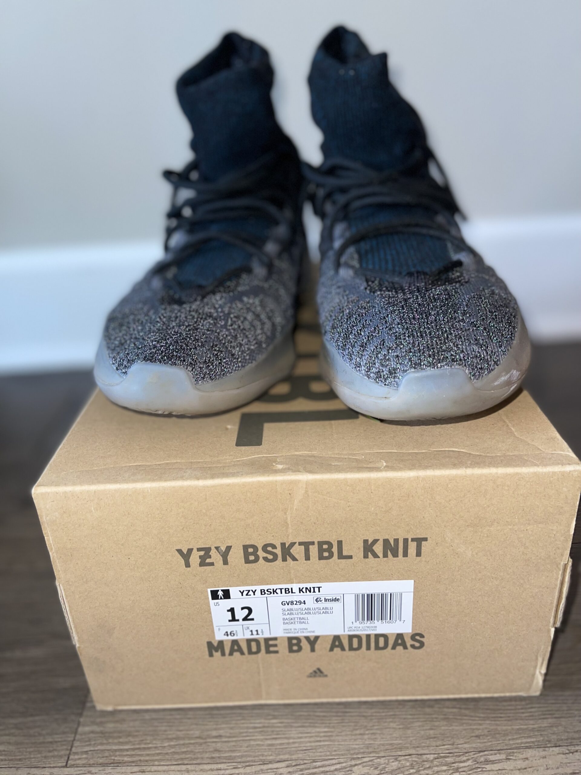 Yeezy BSKTBL KNIT Slate Blue - LARAMERCHI: The Fashion Restoration Center